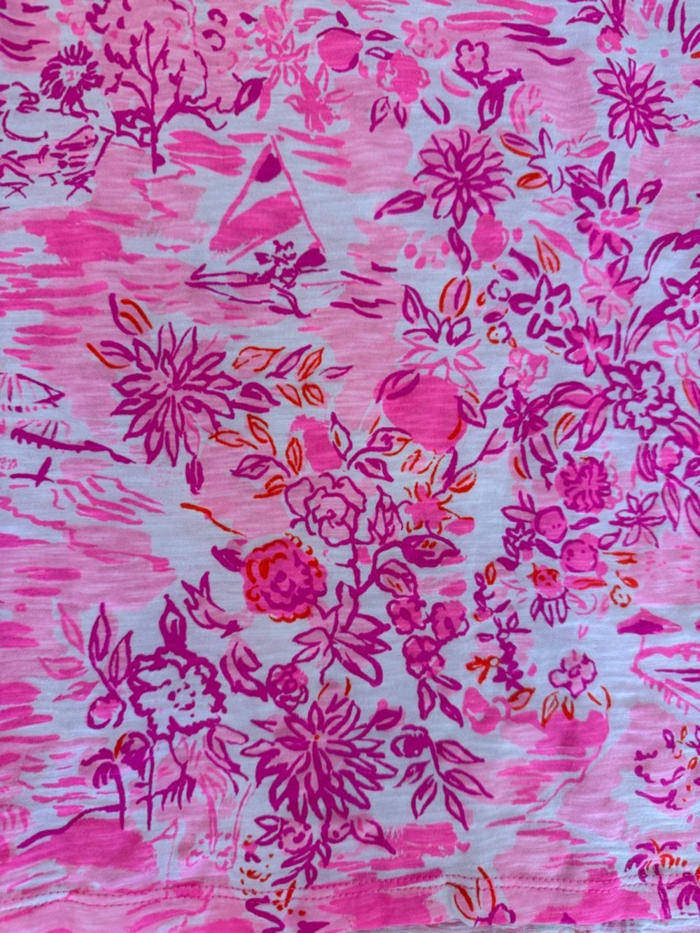 NWOT Lilly Pulitzer Etta Round Neck Pink Patterned Short Sleeve Women's T size S - Picture 6 of 12